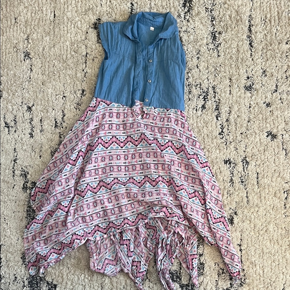 Blue and Pink Kids Dress